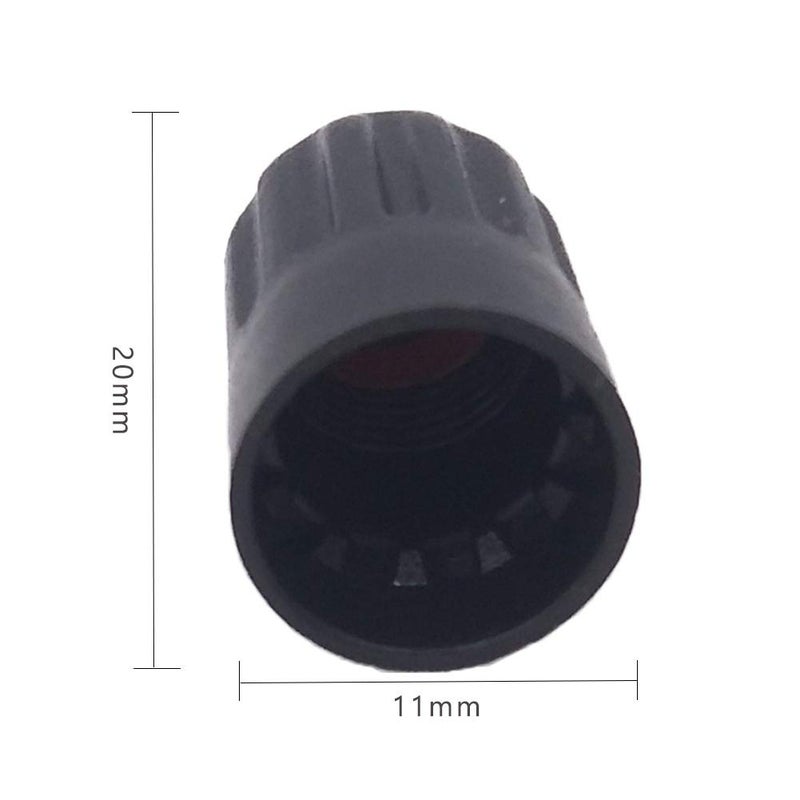 JESBEN Black TPMS Tire Valve Stem Long Caps Long Plastic Cap with Rubber Seal for TR20008 10 Qty - Image 5